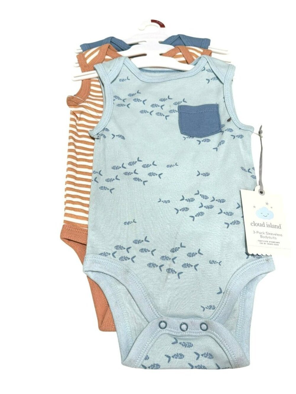 Cloud Island 3-Pack Sleeveless Bodysuits 3-6M New